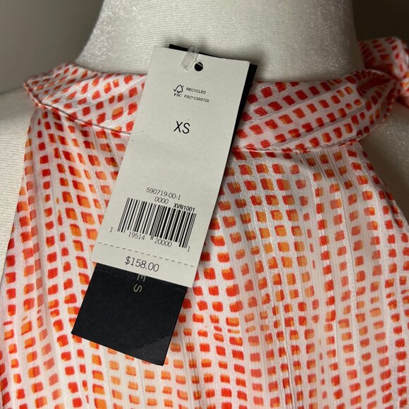 Banana Republic Red & White Geometric Maxi Dress – NWT, Size XS - Picture 8 of 10